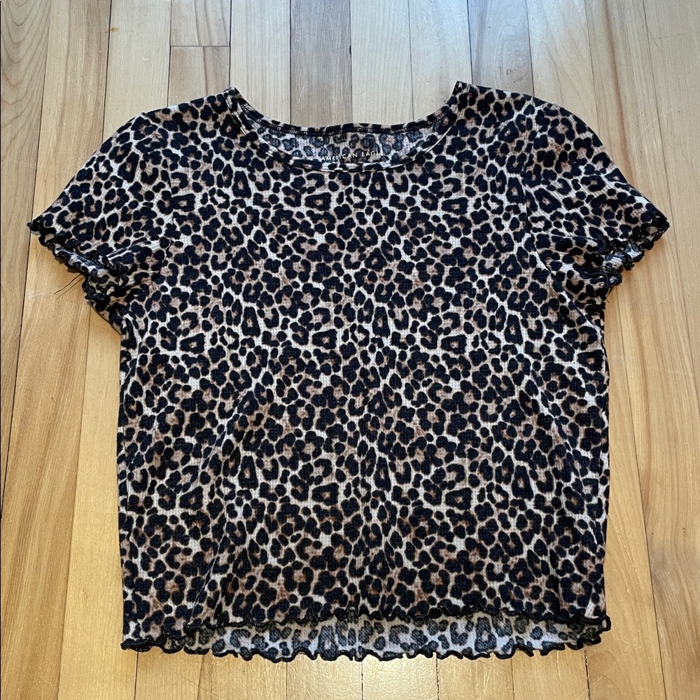 American Eagle Outfitters Animal Print Top